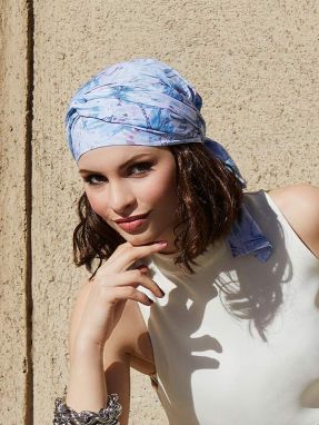 Blauw chemo mutsje
