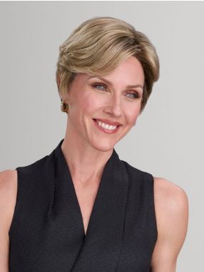 Lana haarwerk uit de Professionnel collectie van Jon Renau, kort model met speels vallende lagen en lacefront voor een natuurlijke haarlijn